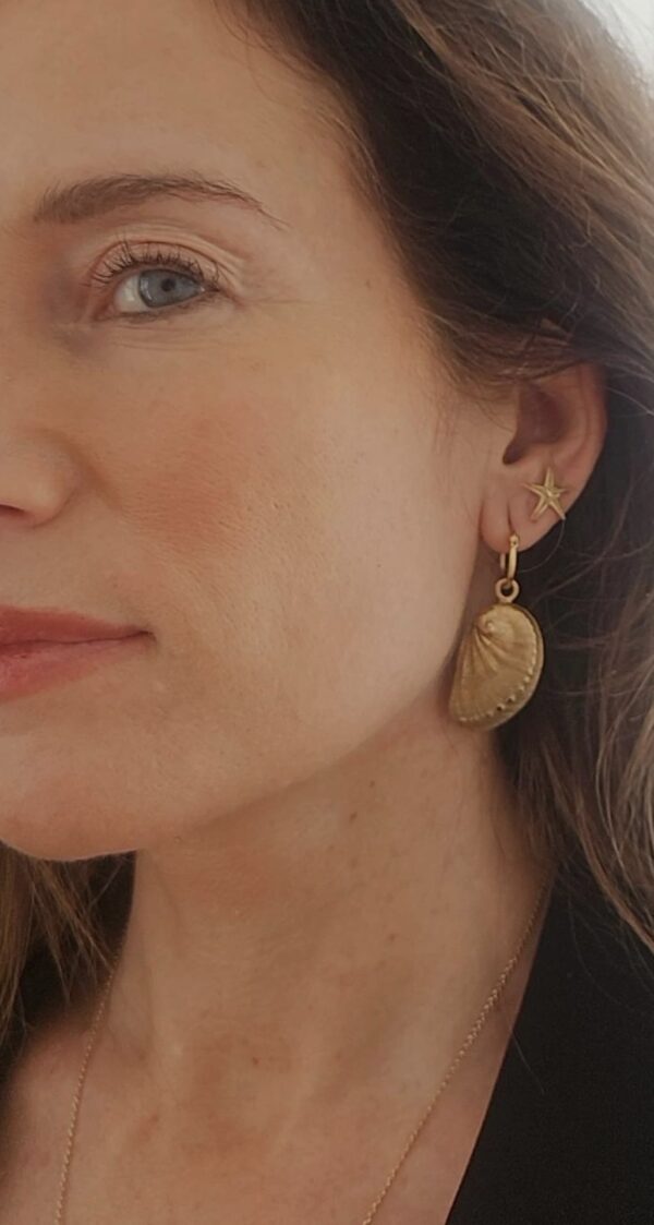 Pendiente de Oreja de Mar oro - Imagen 3