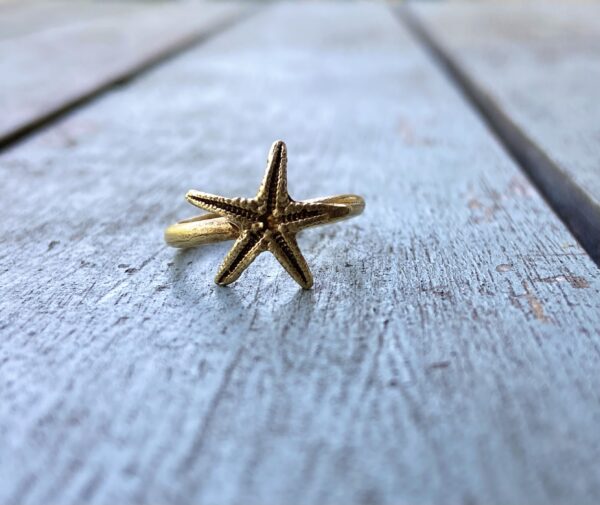 Anillo Estrella de mar oro - Imagen 2