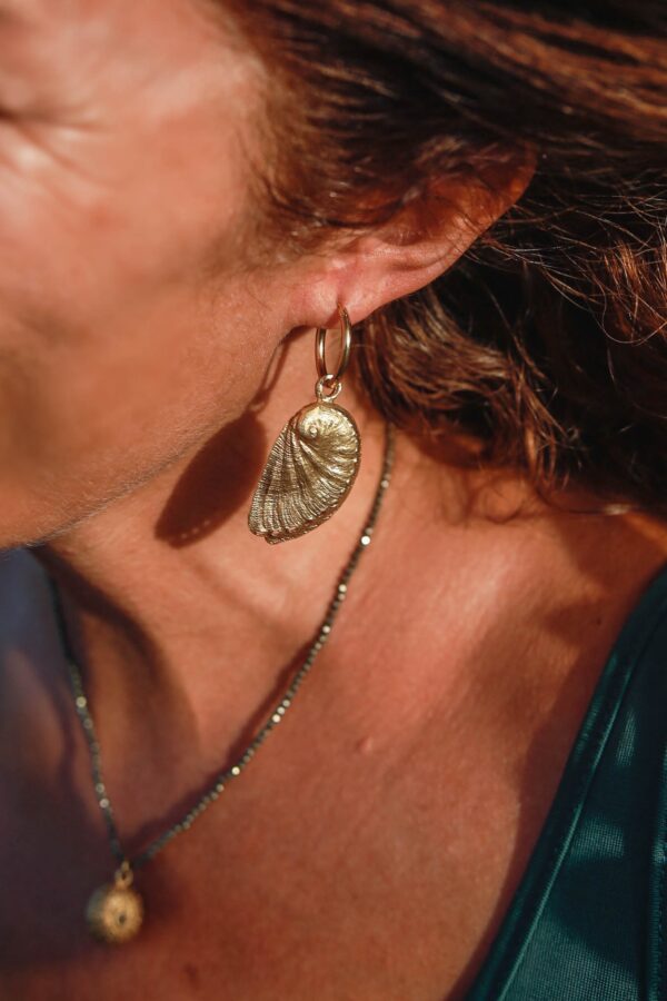 Pendiente de Oreja de Mar oro
