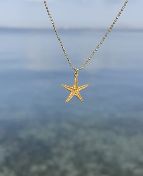 Colgante pequeña Estrella de mar oro - Imagen 2